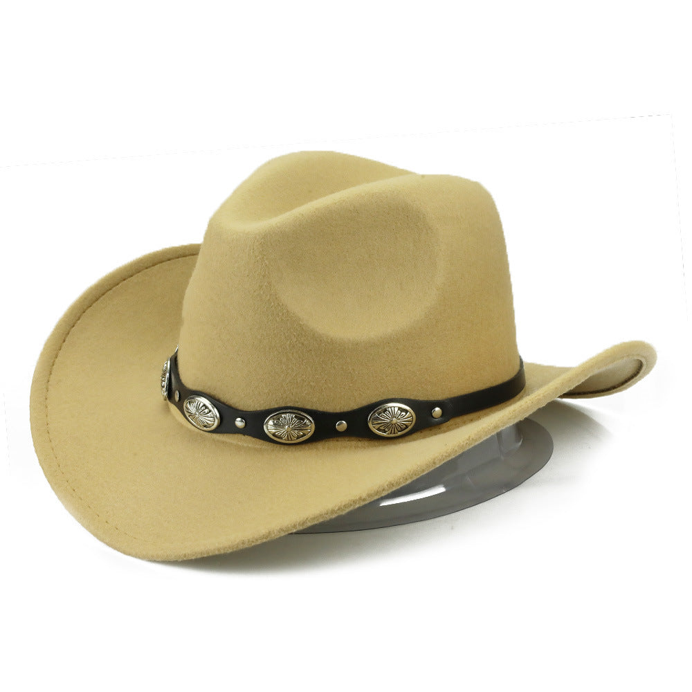 Punk Style Cowboy Hats And Felt For Men And Women